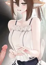 [猫の幼虫] パフューマーのオイル手コキ (アークナイツ)｜调香师的精油手交 [角都九阳个人汉化]