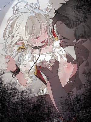 [びよびよ (Biyobiyo)]【漫画(JP／EN)】囚われの吸血鬼Elika 調〇乳首責め＆快楽堕ち【漫画４ｐ・イラスト1枚+差分・デザインラフ】